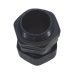 Conector Plástico Negro Tipo Glándula para Rosca NPT 3/4