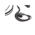 Micrófono - audífono de gancho ajustable al oído con cable de resorte y conector de dos pines para KENWOOD Y TXPRO