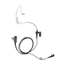 Micrófono - audífono de tubo acústico de grado médico transparente con conector de dos pines para KENWOOD y TXPRO