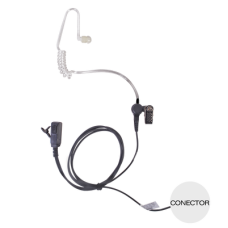 Micrófono - audífono de solapa con tubo acústico transparente para NXPOC-130