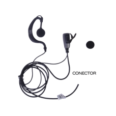 Micrófono - audífono de solapa ajustable al oído para KENWOOD PKT23K
