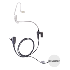 Micrófono - audífono de solapa con tubo acústico transparente para KENWOOD PKT23K con tubo acústico de PU (grado médico)