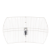 Antena Rejilla direccional, Ganancia 24 dBi, Dimensiones (90 x 60 x 38 cm), rango de frecuencia (2300-2500 MHz).