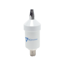 Antena marina VHF en látigo de acero inoxidable en rango de 156 a 163 MHz. Incluye cable de 4.5 m con conectores PL-259 instalados y montaje en L