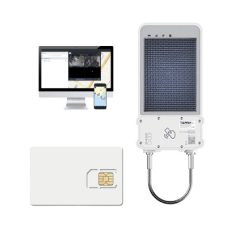 kIT Cerradura Inteligente GPS con Energía Solar / SolarGuardX 100 / Seguimiento de Activos LTE Cat-M1 / Desbloqueo por RFID BLE OTA / Impermeable IP67 / Detección de Movimiento / Batería 14400mAh / + EPCOMGPSCODE + SIM500MB2Y