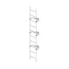 Escalera Exterma Sólida de 3 metros para Secciones 1 a 12 de Torres Super Titan (Incluye 3 Herrajes Sujetadores).