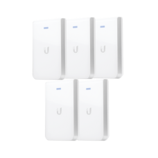 5 Access Point UniFI doble banda, cobertura 180°, MIMO 2x2 de pared para habitaciones de hotel.