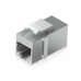 Keystone Coupler Cat6A Pass-Through para Cable Ethernet Preterminado, Instalación Snap-In en Patch Panel, Paquete con 12 Piezas