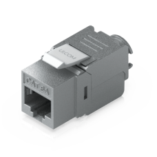 Keystone Jack Cat6A Tipo Toolless para Terminación sin Herramientas, Instalación Snap-In en Patch Panel, Paquete con 12 Piezas