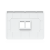 Placa de Pared Horizontal Universal para Keystone de 2 Puertos con Cubierta Pintable, Acabado Personalizable, Paquete con 4 Piezas