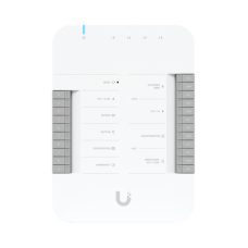 UniFi Access Hub Door, puede conectar 2 lectores y 2 cámaras (no incluidos) para controlar solo una puerta / 2 terminales AUX y 4 entradas adicionales (sensores y botones) POE 802.3bt no incluido