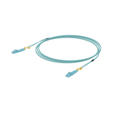 Jumper de Fibra Óptica Multimodo LC-LC Duplex 10 G, 50/125 OM3, Color Aqua, 3 Metros (9.84 Pies)