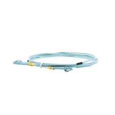 Jumper de Fibra Óptica Multimodo LC-LC duplex 10 G, 50/125 OM3, Color Aqua, 3 Metros