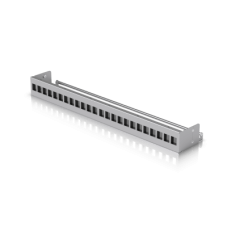 UACC Rack Patch Panel Blank 24 Puertos - Panel Patch Keystone 1U con Barra de Gestión de Cables y Estética Uniforme