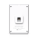 Access Point UniFi U6 In Wall/Montaje p/pared, WIFI 6 2.4 Y 5 Ghz, hasta 5.3 Gbps, 1 pto PoE In, 4 ptos secundarios (1 PoE Out)