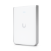 Access Point UniFi U6 In Wall/Montaje p/pared, WIFI 6 2.4 Y 5 Ghz, hasta 5.3 Gbps, 1 pto PoE In, 4 ptos secundarios (1 PoE Out)