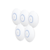 Paquete de 5 Access Point UniFi HD 802.11ac Wave 2 MU-MIMO 4X4 para alta densidad de usuarios, hasta 500 usuarios WiFi (Sin PoE´s)