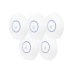 Paquete de 5 Access Point UniFi, doble banda 802.11ac, MIMO 2X2, soporta 100 clientes, hasta 867 Mbps, para interior, PoE 802.3af.
