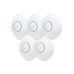 Paquete de 5 Access Point UniFi de largo alcance, Doble banda 802.11ac MIMO2X2 para interior, PoE 802.3af, soporta 250 clientes, hasta 867 Mbps, Los equipos no incluyen poe se sugiere comprar aparte el  modelo POE-24-12W-G 