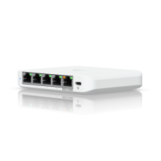 USW Flex Mini 2.5G Switch de 5 puertos 2.5G, Compacto, para Escritorio, se puede Energizar por PoE o con un Adaptador tipo USB-C