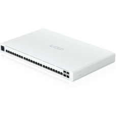 UISP Switch Pro – Switch PoE de 220 W (27 V) con 24 Puertos GbE, 16 Puertos PoE Pasivo 27 V y 4 Puertos SFP+ 10G UISP Switch Pro – Switch PoE de 220 W (27 V) con 24 Puertos GbE, 16 Puertos PoE Pasivo 27 V y 4 Puertos SFP+ 10G