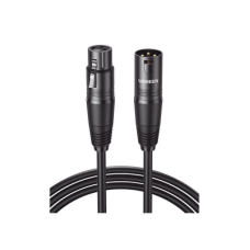 Cable para Micrófono XLR Tipo Canon Macho a Hembra / 10 Metros / Plug & Play / Antiinterferencias / Triple Blindaje / Alta Calidad / Color Negro Cable para Micrófono XLR Tipo Canon Macho a Hembra / 10 Metros / Plug & Play / Antiinterferencias / Triple Blindaje / Alta Calidad / Color Negro