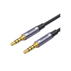 Cable Auxiliar de 3.5mm / Cable Audio Estéreo / Núcleo de Alambre de Cobre Esmaltado / Carcasa de Aluminio Azul + Nylon Trenzado / Soporta Micrófono / 2 Metros Cable Auxiliar de 3.5mm / Cable Audio Estéreo / Núcleo de Alambre de Cobre Esmaltado / Carcasa de Aluminio Azul + Nylon Trenzado / Soporta Micrófono / 2 Metros