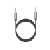Cable Auxiliar 2 Metros / Conector 3.5mm a 3.5mm / Macho a Macho / Cubierta de TPE / Carcasa de Aluminio / Color Negro