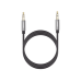 Cable Auxiliar 5 Metros / Conector 3.5mm a 3.5mm / Macho a Macho / Cubierta de TPE / Carcasa de Aluminio / Color Negro