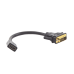 Convertidor DVI Macho a HDMI Hembra | Bidireccional | DVI 24+1 | 1080P@60Hz | Cable de 22 cm (8.66 Pulgadas) | Negro