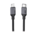 Cable USB-C a Lightning / Certificado MFi / 1 Metro / Adecuado para iPhone, iPad, iPod / Carga Rápida PD 20W /  Sincronización de Datos de hasta 480 Mbps / Goma de Silicona y  TPE. / Suave al Tacto / Color Negro 
