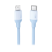 Cable USB-C a Lightning / Certificado MFi / 1 Metro / Adecuado para iPhone, iPad, iPod / Carga Rápida PD 20W /  Sincronización de Datos de hasta 480 Mbps / Goma de Silicona y  TPE. / Suave al Tacto / Color Navy Blue