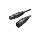 Cable para Micrófono XLR Tipo Canon Macho a Hembra / 10 Metros / Plug & Play / Antiinterferencias / Triple Blindaje / Alta Calidad / Color Negro