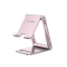 Soporte para Teléfono Celular de Aluminio / Angulo Ajustable / Amplia Compatibilidad con dispositivos de 4.7'' a 7.9'' / Antideslizante / Antiarañazos / Plegable / Color Rosa
