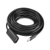 Cable de Extensión Activo USB 2.0 / 10 Metros / Macho-Hembra / Booster individual FE1.1S incorporado / Velocidad de hasta 480 Mbps / Ideal para impresoras, consolas , Webcam, etc.