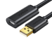 Cable de Extensión Activo USB 2.0 / 30 Metros / Macho-Hembra / Booster individual FE1.1S incorporado / Velocidad de hasta 480 Mbps / Ideal para impresoras, consolas , Webcam, etc.