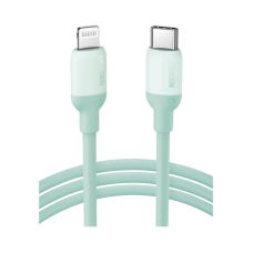 Cable USB-C a Lightning / Certificado MFi / 1 Metro / Adecuado para iPhone, iPad, iPod / Carga Rápida PD 20W /  Sincronización de Datos de hasta 480 Mbps / Goma de Silicona y  TPE. / Suave al Tacto / Color  Green