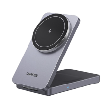 Cargador Inalámbrico 2 en 1 20W / Tecnología Qi2 15W Certificada / Carga Simultánea iPhone y AirPods / Ángulo Ajustable 70° / Diseño Plegable y Portátil / Compatibilidad Universal Cargador Inalámbrico 2 en 1 20W / Tecnología Qi2 15W Certificada / Carga Simultánea iPhone y AirPods / Ángulo Ajustable 70° / Diseño Plegable y Portátil / Compatibilidad Universal