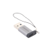 Adaptador USB 3.0 Macho a USB-C 3.1 Tipo C Hembra |Carga y Sincronización de Datos | Admite Corriente de 3A | Transferencia de hasta 5 Gbps | Amplia Compatibilidad | Chip VL160 | Caja de Aluminio | Color Gris