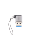 Adaptador USB 3.0 Macho a USB-C 3.1 Tipo C Hembra |Carga y Sincronización de Datos | Admite Corriente de 3A | Transferencia de hasta 5 Gbps | Amplia Compatibilidad | Chip VL160 | Caja de Aluminio | Color Gris