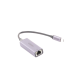 Adaptador de Red USB-C 3.1 (5 Gbps) a RJ45 | Thunderbolt 3 | Admite 10/100/1000 Mbps |  Chip Inteligente | Amplia Compatibilidad | Caja de Aluminio | Longitud del cable 10 cm.