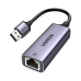Adaptador de Red USB-A 3.0 a RJ45 /Admite 10/100/1000 Mbps / Caja de Aluminio / Longitud del cable 10 cm