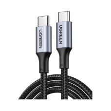 Cable USB-C a USB-C | 1 Metro | Carga Rápida de hasta 100W | Transferencia de datos 480 Mbps | PD3.0 | QC4.0/3.0/2.0 | FPC | AFC | Protección Integrada| Caja de Aluminio | Nylon Trenzado | Amplia Compatibilidad | Color Negro.