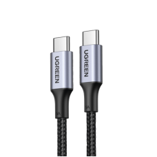 Cable USB-C a USB-C | 2 Metros | Carga Rápida de hasta 100W | Transferencia de datos 480 Mbps | PD3.0 | QC4.0/3.0/2.0 | FPC | AFC | Protección Integrada| Caja de Aluminio | Nylon Trenzado | Amplia Compatibilidad | Color Negro.