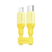 Cable USB-C a Lightning / Certificado MFi / 1 Metro / Adecuado para iPhone, iPad, iPod / Carga Rápida PD 20W /  Sincronización de Datos de hasta 480 Mbps / Goma de Silicona y  TPE. / Suave al Tacto / Color Yellow