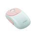 Mouse Inalámbrico FUN | Recargable| 2.4G & Bluetooth | 4 Niveles de DPI | Silencioso | Ergonómico | 5 Botones | Compatible con Windows, macOS 10.5, Android iOS Linux y Chrome OS | Color Rosa.