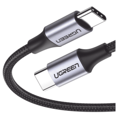 Cable USB-C a USB-C | 1 Metro (3.28 Pies) | Transferencia de Datos de 480 Mbps | Carga Rápida de Hasta 60W | QC 4.0/3.0/2.0 | PD3.0 | FPC | AFC | Protección Integrada | Caja de Aluminio | Nylon Trenzado | Color Negro Cable USB-C a USB-C | 1 Metro (3.28 Pies) | Transferencia de Datos de 480 Mbps | Carga Rápida de Hasta 60W | QC 4.0/3.0/2.0 | PD3.0 | FPC | AFC | Protección Integrada | Caja de Aluminio | Nylon Trenzado | Color Negro