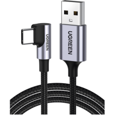 Cable USB-A a USB-C | 2 Metros (6.56 Pies) | Conector con Ángulo Recto de 90° | Carga Rápida de hasta 60W | 480 Mbps | PD3.0 | QC /3.0/2.0 | FPC | AFC | Protección Integrada | Caja de Aluminio | Nylon Trenzado | Color Negro Cable USB-A a USB-C | 2 Metros (6.56 Pies) | Conector con Ángulo Recto de 90° | Carga Rápida de hasta 60W | 480 Mbps | PD3.0 | QC /3.0/2.0 | FPC | AFC | Protección Integrada | Caja de Aluminio | Nylon Trenzado | Color Negro