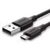 Cable USB-A a Micro USB | 2 Metros (6.56 Pies) | Tecnología de Carga Rápida Qualcomm / QC 3.0/2.0 | Recarga hasta 18W | Transmisión de Datos hasta 480Mbps | Tecnología de Carga Segura | Hasta 5,000 Flexiones | ABS y PVC de Alta Duración
