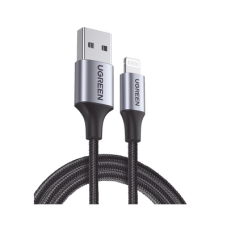 Cable USB-A a Lightning | 1 Metro (3.28 Pies) | Certificado MFi | Carga Rápida 5V/2.4 A | 480 Mbps | Conector C94 | Adecuado para iPhone, iPad y iPod | Protección Integrada | Caja de Aluminio | Nylon Trenzado | Color Negro Cable USB-A a Lightning | 1 Metro (3.28 Pies) | Certificado MFi | Carga Rápida 5V/2.4 A | 480 Mbps | Conector C94 | Adecuado para iPhone, iPad y iPod | Protección Integrada | Caja de Aluminio | Nylon Trenzado | Color Negro